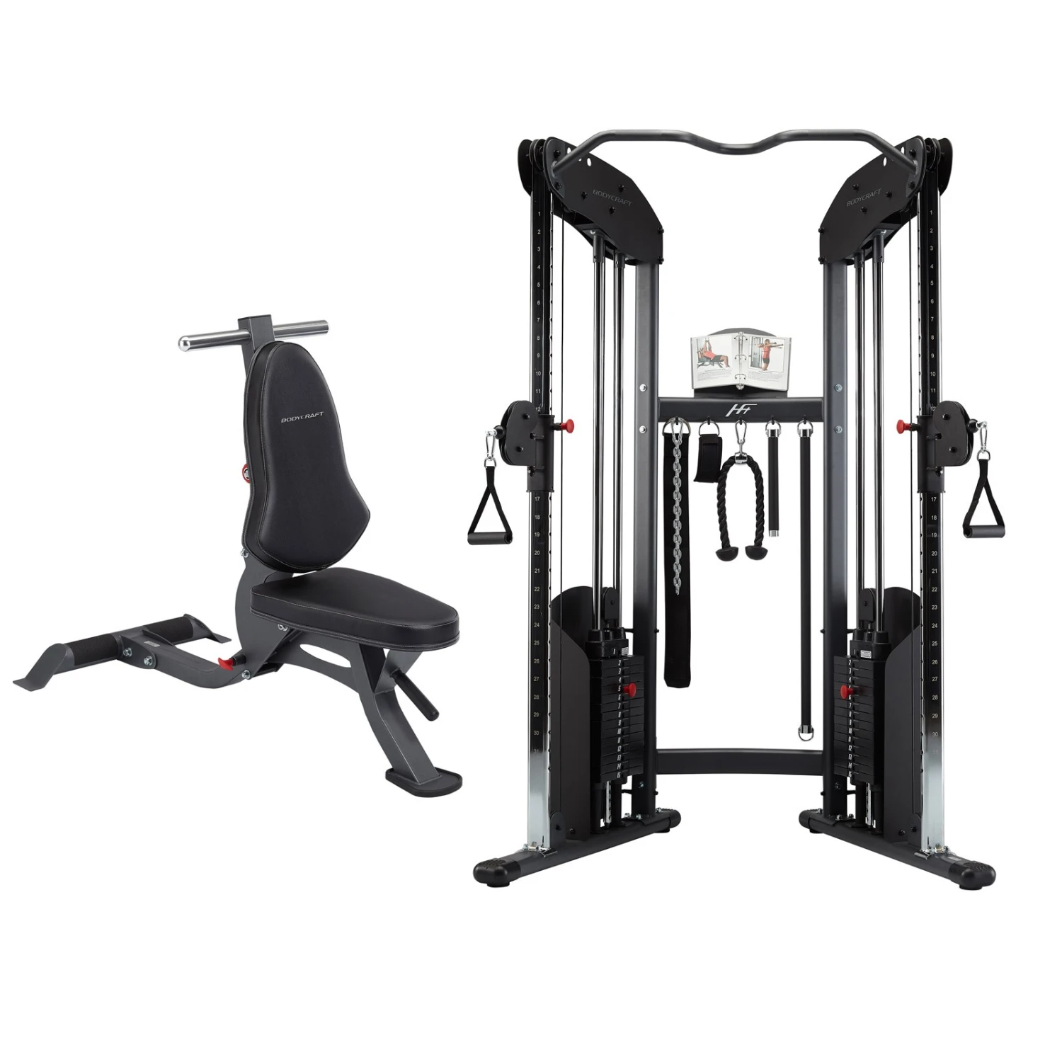 Set Bodycraft Doble Polea HFT más banco F603 - Fitshop Set Bodycraft Doble Polea HFT Más Banco F603 - Fitshop -Deporte Fitness Tienda hft f603 set 1600