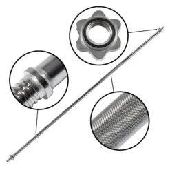 Barra De Pesas Taurus 220 Cm Con Cierre De Rosca - Fitshop