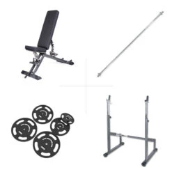 Banco Taurus B900 + Rack De Barras Largas + Pack De 75 kg - Fitshop