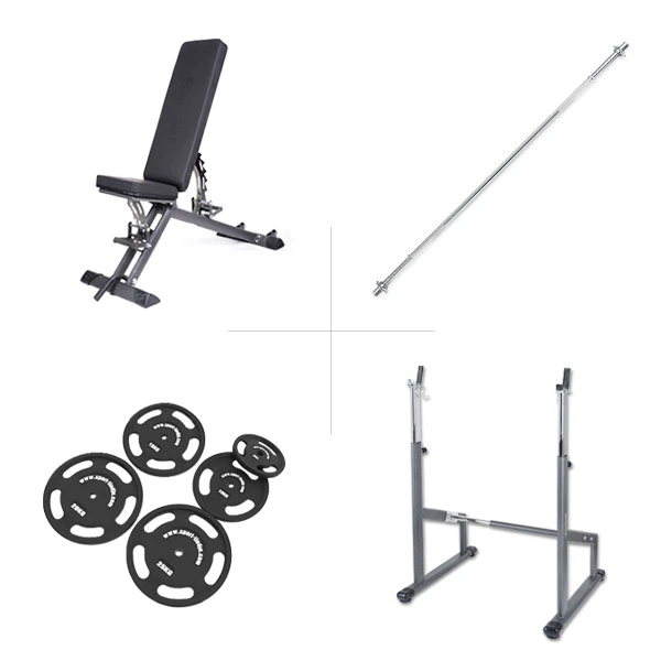 Banco Taurus B900 + Rack de Barras Largas + Pack de 75 kg - Fitshop Banco Taurus B900 + Rack De Barras Largas + Pack De 75 kg - Fitshop -Deporte Fitness Tienda taurus hantelbank langhantelablage 75kg 001 d