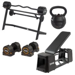 Set Taurus Selectabell Con Banco De Musculación Y Pesas - Fitshop