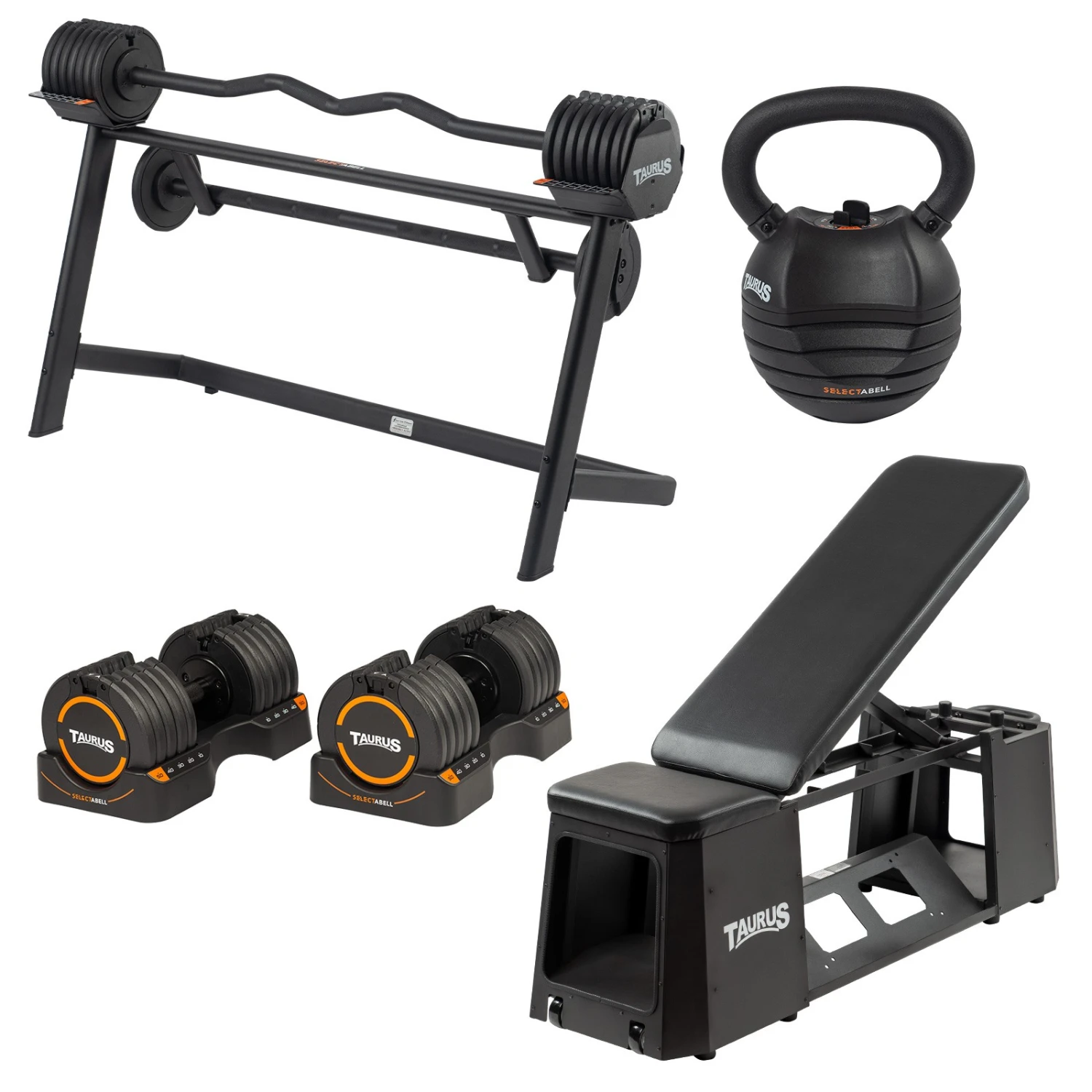 Set Taurus Selectabell con Banco de Musculación y Pesas - Fitshop Set Taurus Selectabell Con Banco De Musculación Y Pesas - Fitshop -Deporte Fitness Tienda taurus selectabell serie 1600